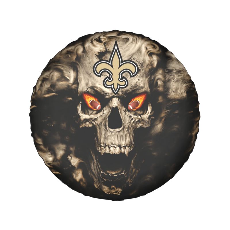 New Orleans Saints print Skull print car tire cover tire dust cover