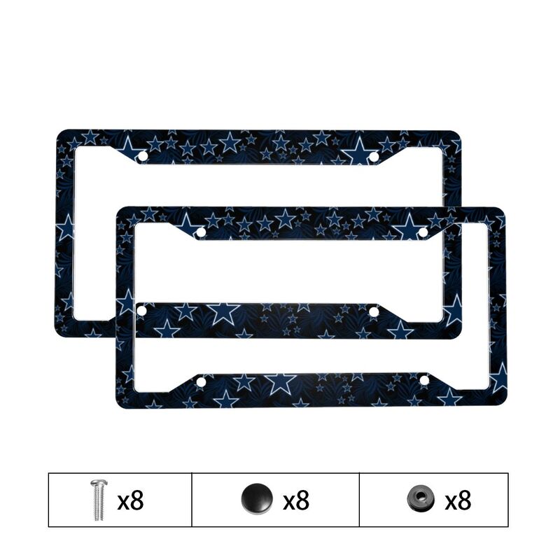 Dallas Cowboys Print Car license plate frame four hole license plate holder (one pair)