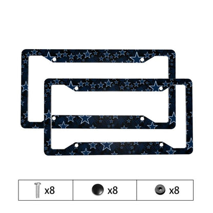 Dallas Cowboys Print Car license plate frame four hole license plate holder (one pair)