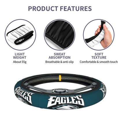 Philadelphia Eagles Printed breathable elastic steering wheel anti slip cover