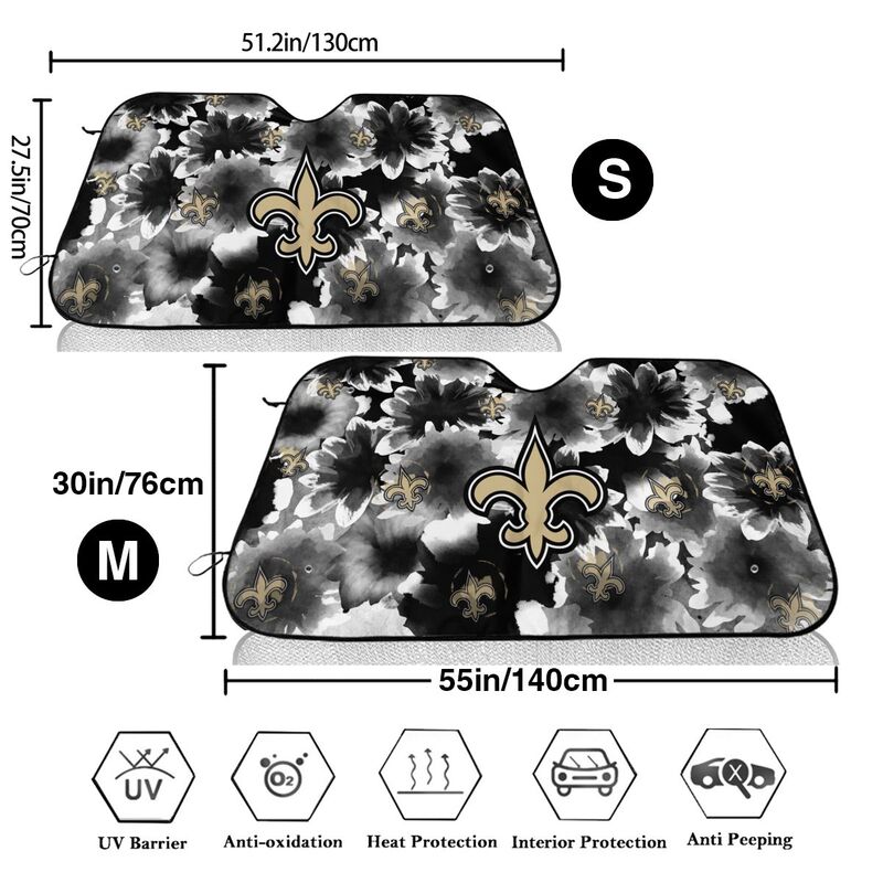 New Orleans Saints Printed multi size car front windshield sunshade car windshield sunshade