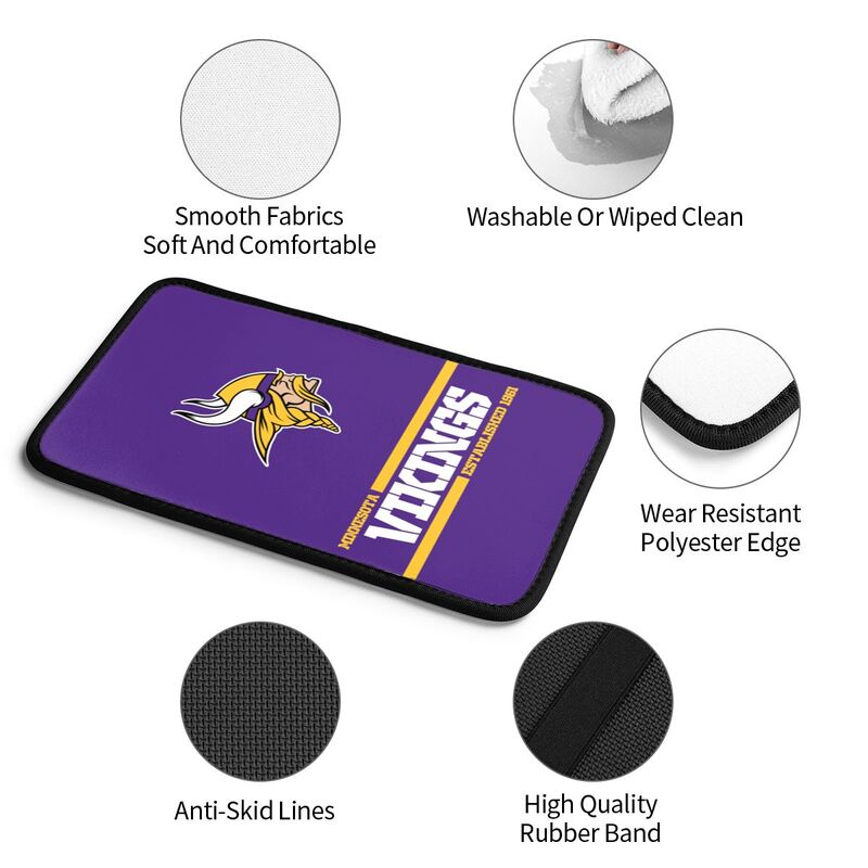 Minnesota Vikings Printed car armrest box pad Protective pad