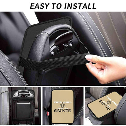 New Orleans Saints Printing car center console pad car armrest protective cover