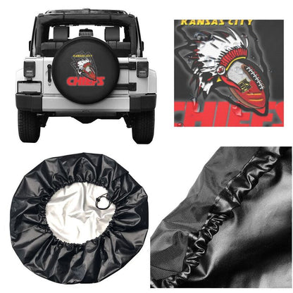Kansas City Chiefs Printing tire protection cover car sun protection tire protection covers