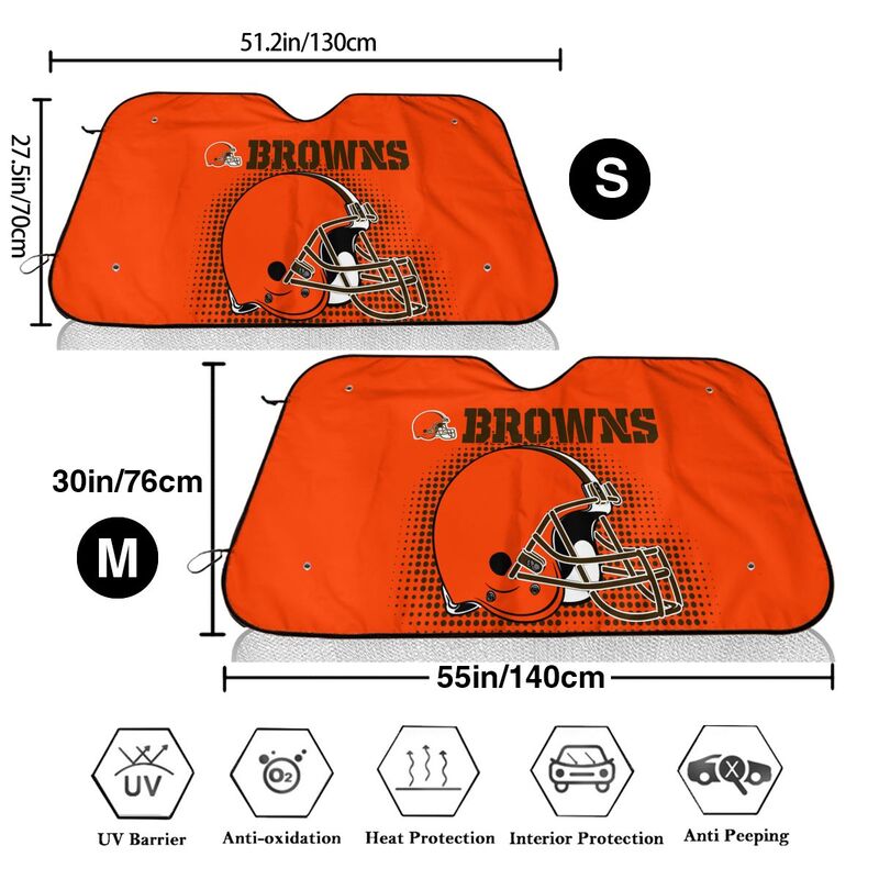Cleveland Browns Printing car front windshield sunshade car windshield sunshade multi size