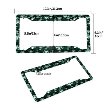New York Jets Print Car license plate frame four hole license plate holder (one pair)