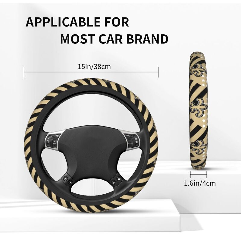 New Orleans Saints Printed breathable elastic steering wheel cover