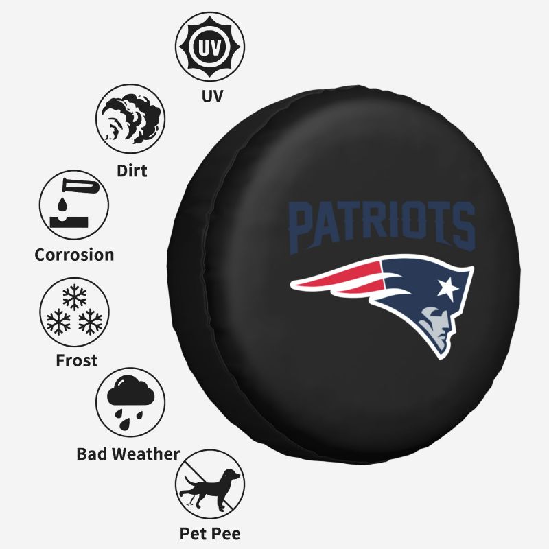 New England Patriots 3 Car tire protective cover waterproof and dustproof tire cover