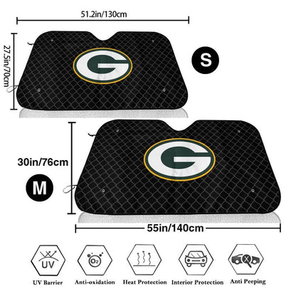 Green Bay Packers Print Car windshield sunshades is suitable front Car windshield sunshades