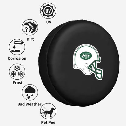 New York Jets 3 Car tire protective cover waterproof and dustproof tire cover