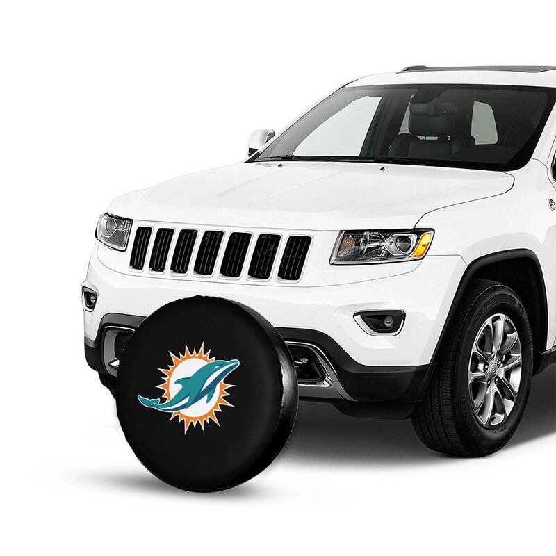 Miami Dolphins 2 Print tire protection covers car sunscreen tire protection covers