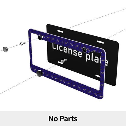 Baltimore Ravens Print front rear license plate holder circular hole license plate holder (one pair)