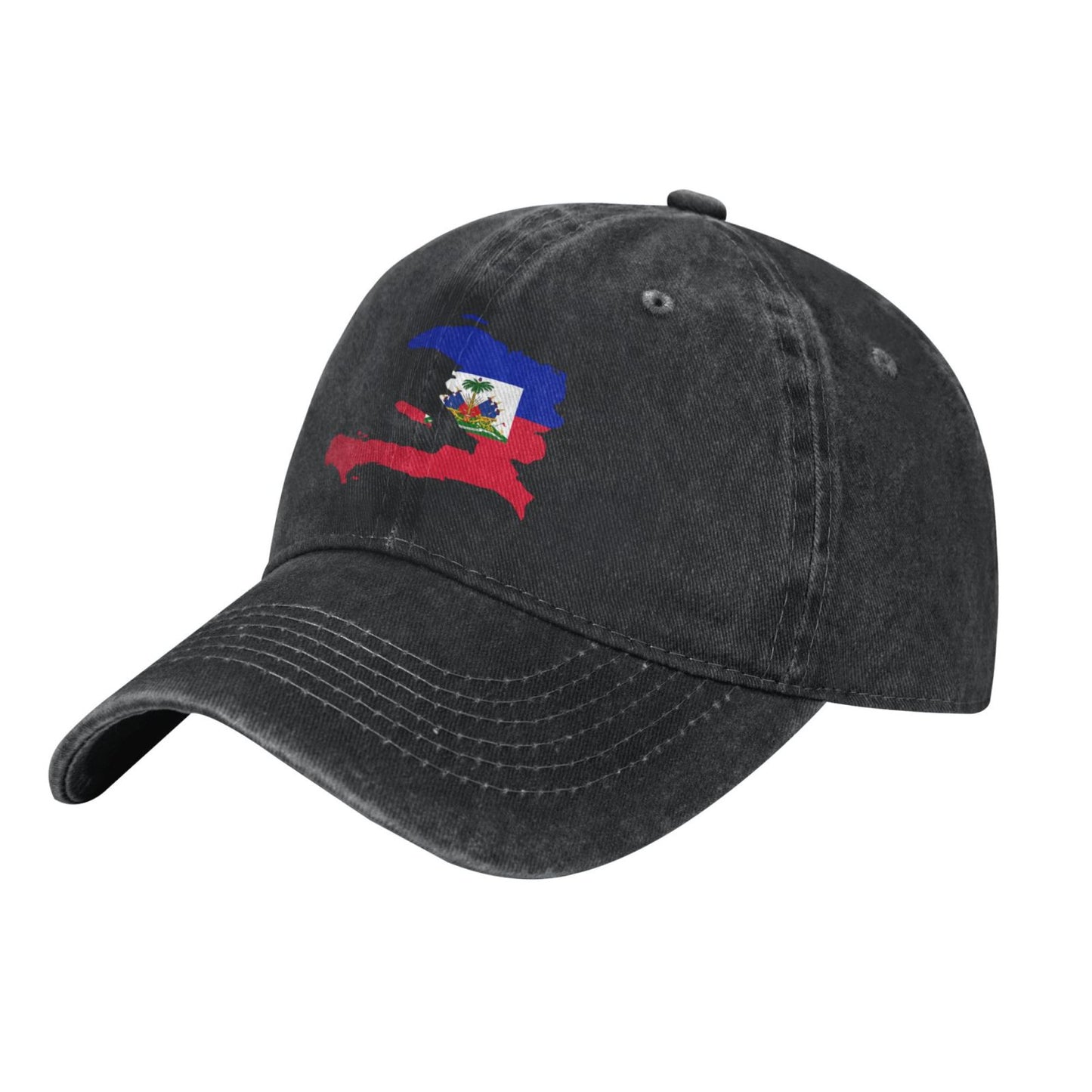 Haitian Flag Map SVG Printed unisex baseball cap outdoor hats adjustable cap trucker gift hat
