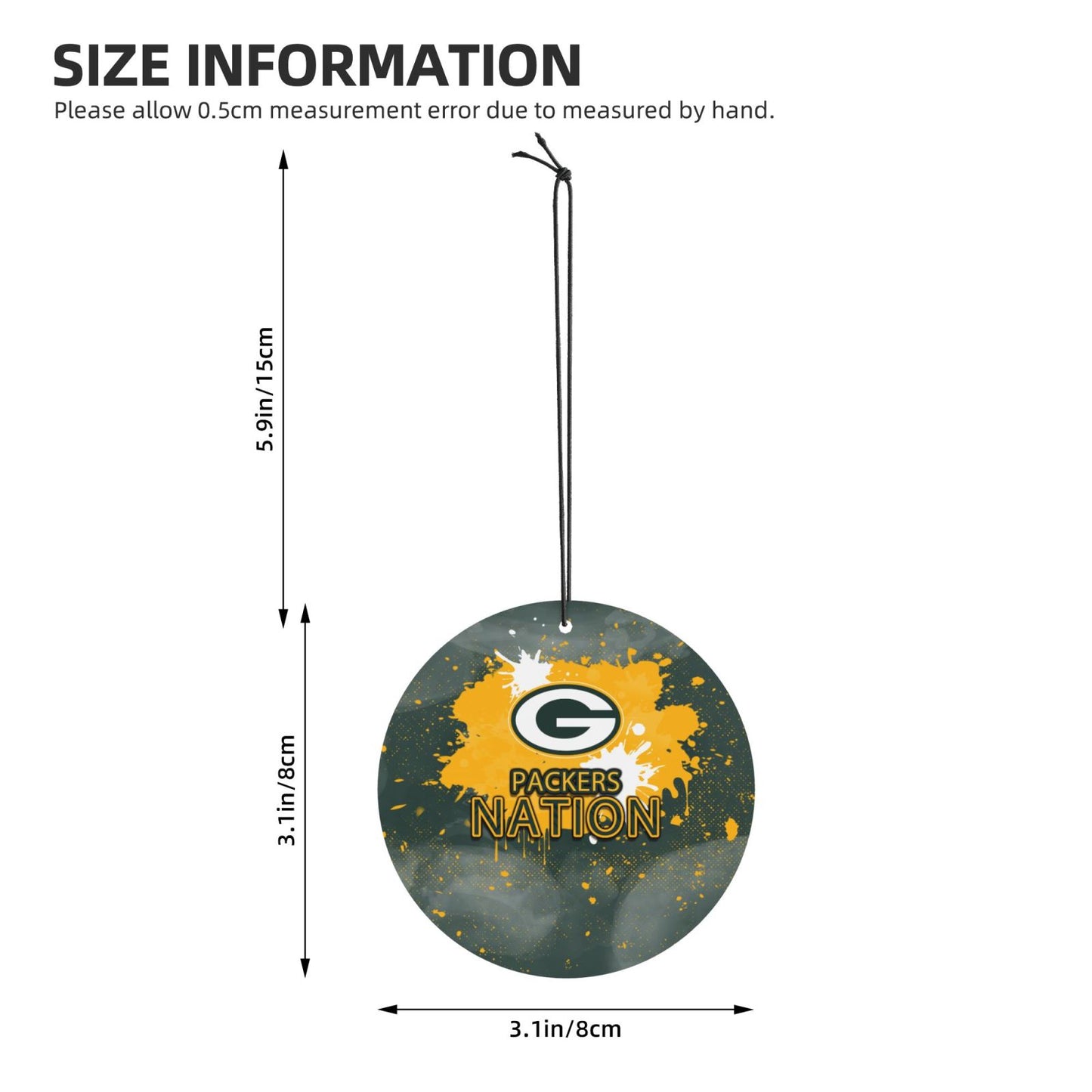 4-pcs Green Bay Packers Car Air Fresheners Cards Set car aromatherapy tablets