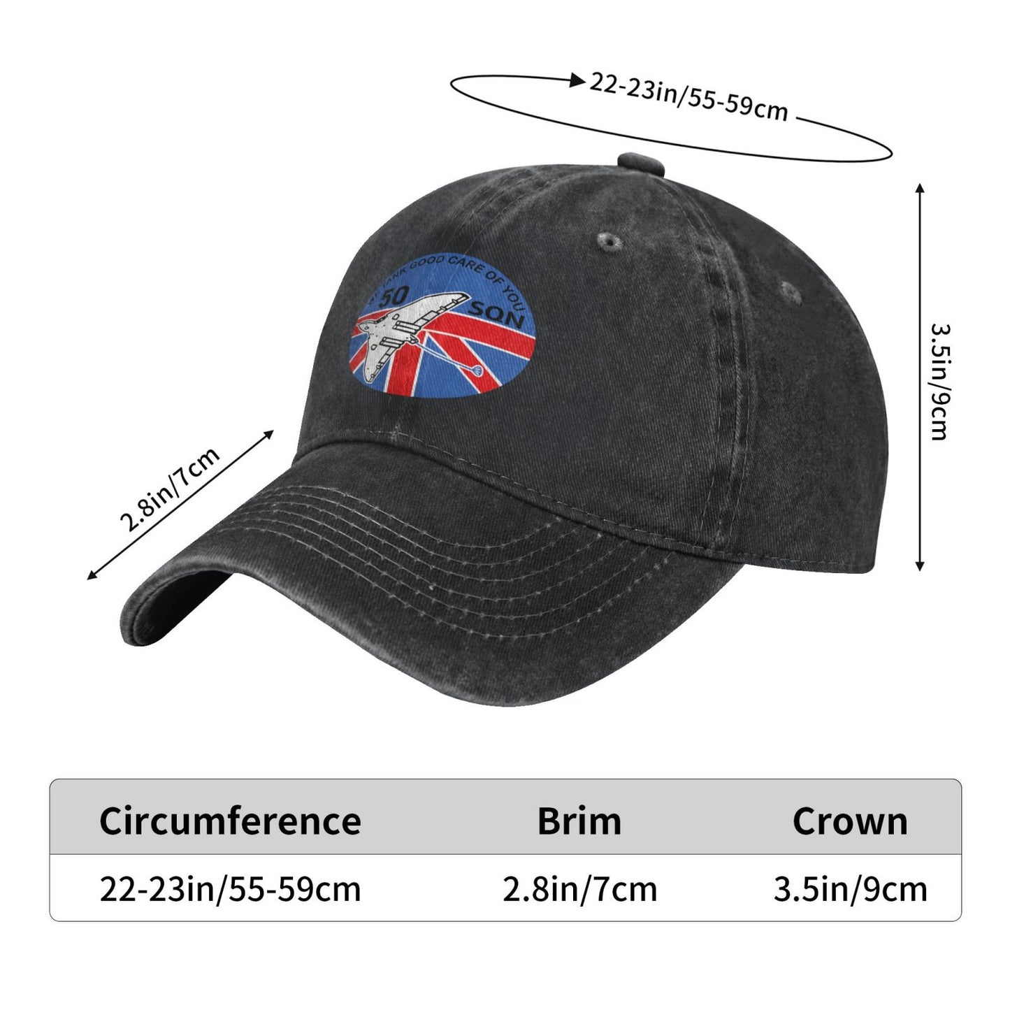 WE TANKGOOD CARE OF YOU 50 SQN Printed unisex baseball cap adjustable cap outdoor trucker hat veterans Gifts