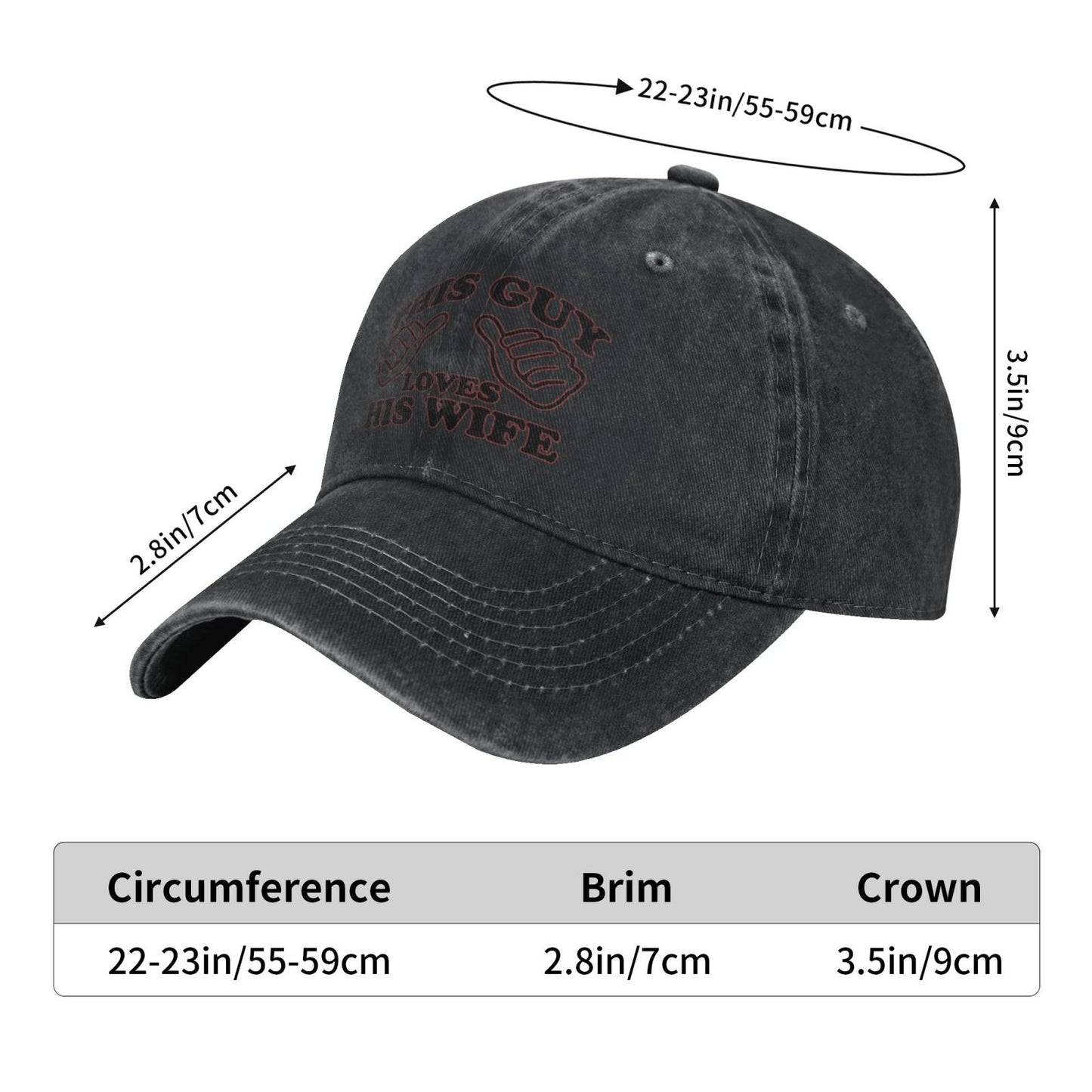 This Guy Loves His Wife Printed unisex baseball cap adjustable cap outdoor sun hats trucker hat