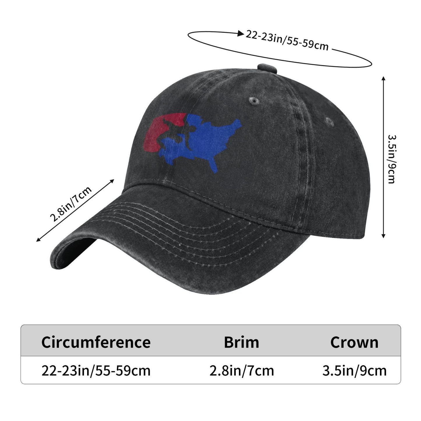 USA Wrestling(2) Printed unisex baseball cap adjustable cap outdoor sun hats trucker hat