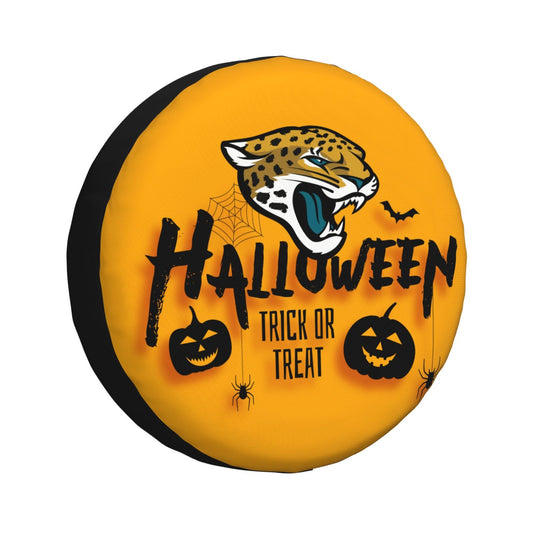 Jacksonville Jaguars print wheel dust cover Halloween pumpkin lantern printed car tire cover