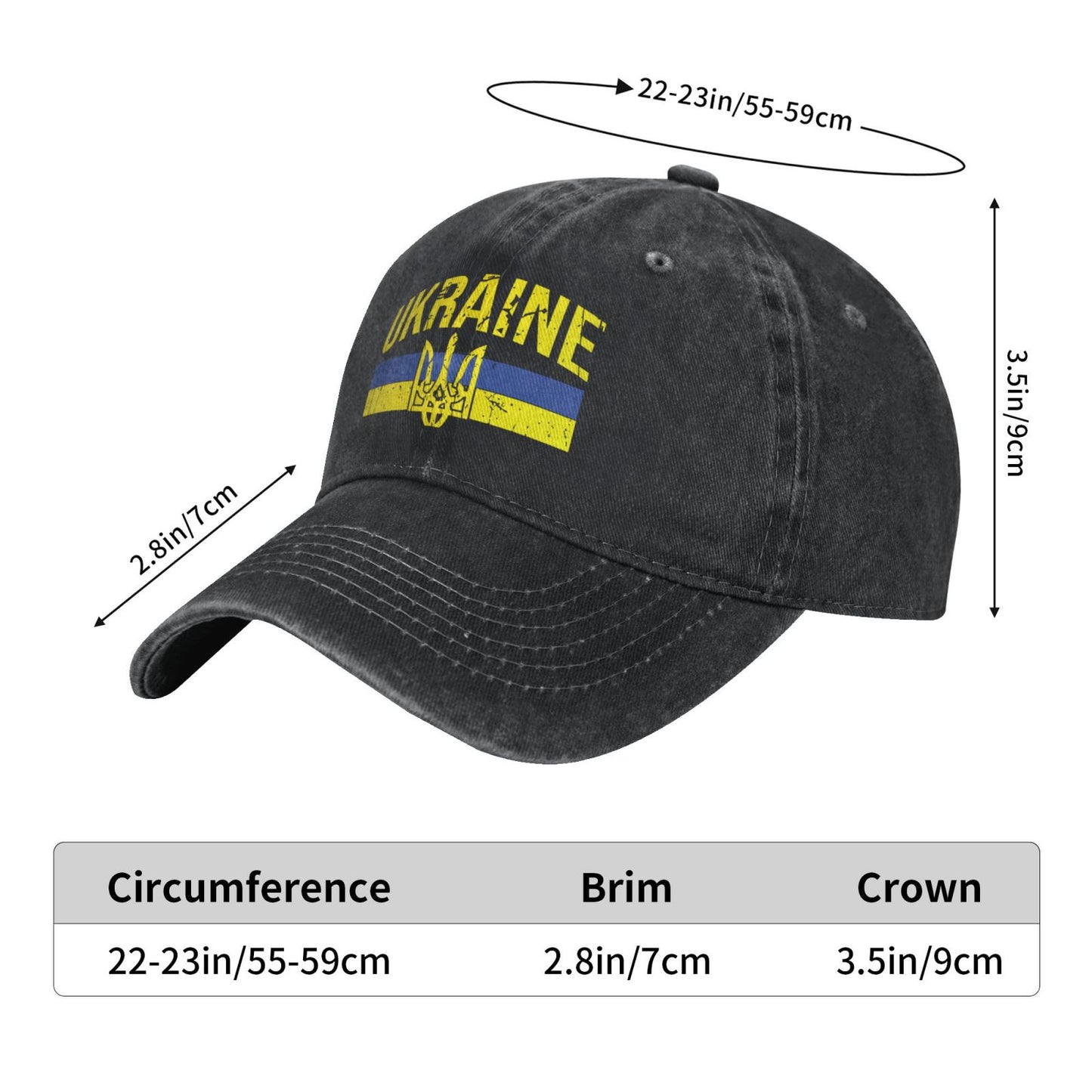 Ukraine Printed unisex baseball cap adjustable cap outdoor sun hats trucker hat