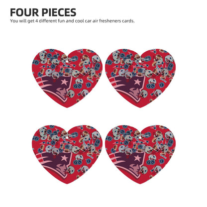 4-pcs New England Patriots Car Air Fresheners Cards Set car aromatherapy tablets