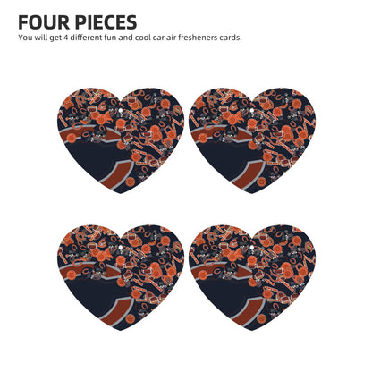 4-pcs Chicago Bears Car Air Fresheners Cards Set car aromatherapy tablets