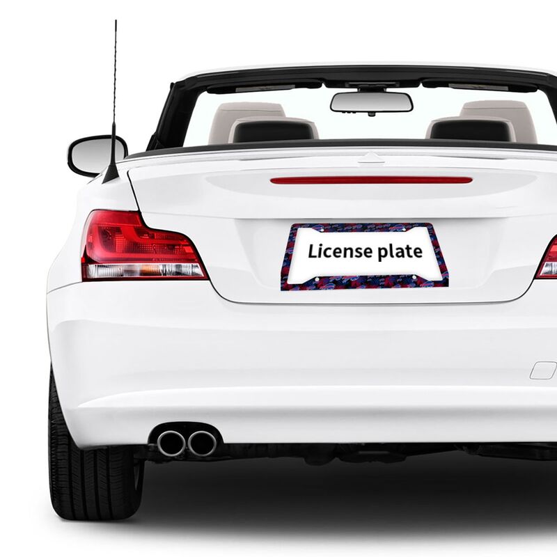 Buffalo Bills Print Car license plate frame four hole license plate holder (one pair)