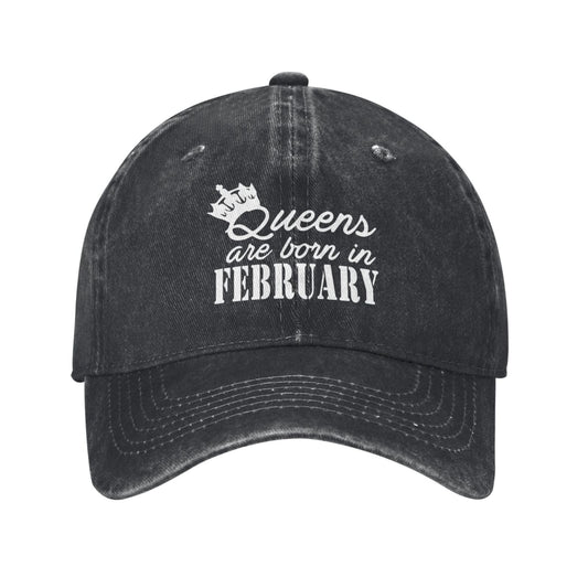 Birthday Gift For Queens Are Born In February Printed unisex baseball cap adjustable cap outdoor sun hats trucker hat