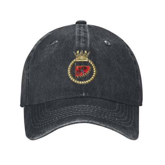 HMS Conqueror British Navy Printed unisex baseball cap adjustable cap outdoor trucker hat veterans Gifts