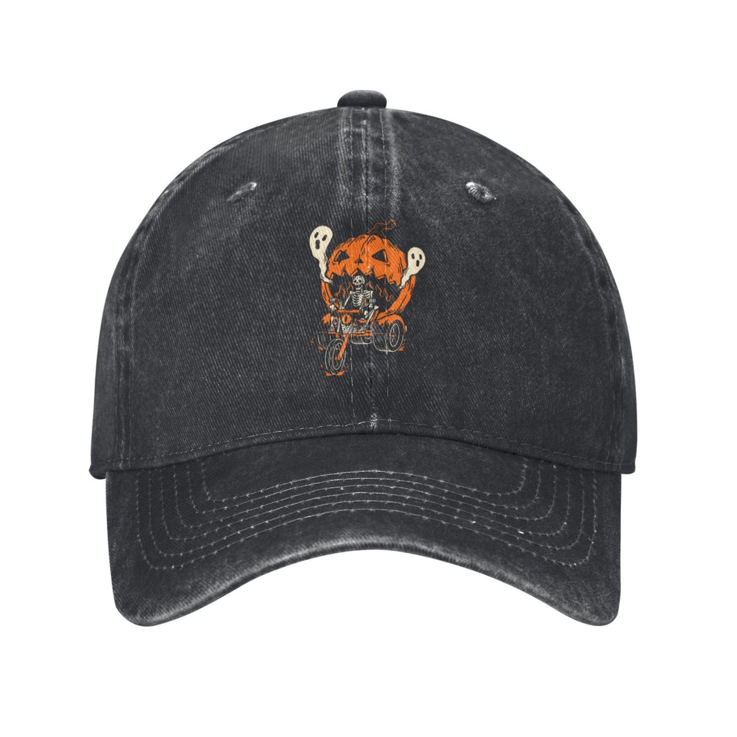 Pumpkin Cart Halloween Printed unisex baseball cap adjustable cap outdoor sun hats trucker hat
