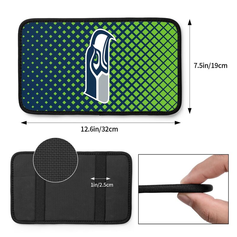 Seattle Seahawks Car handrail box cushion Personalized printed car armrest cover
