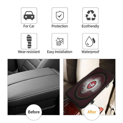 Car armrest box pad San Francisco 49ers Printed center armrest box pad protective pad