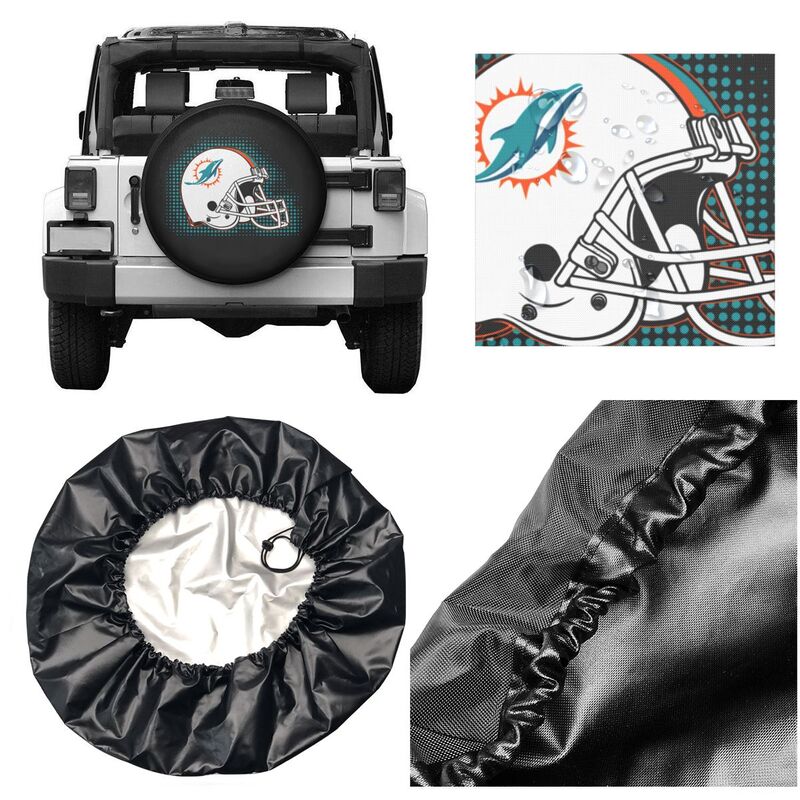 Miami Dolphins Printing tire protection covers car sun protection tire protection cover