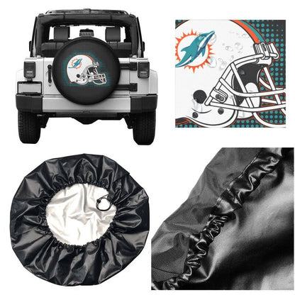 Miami Dolphins Printing tire protection covers car sun protection tire protection cover