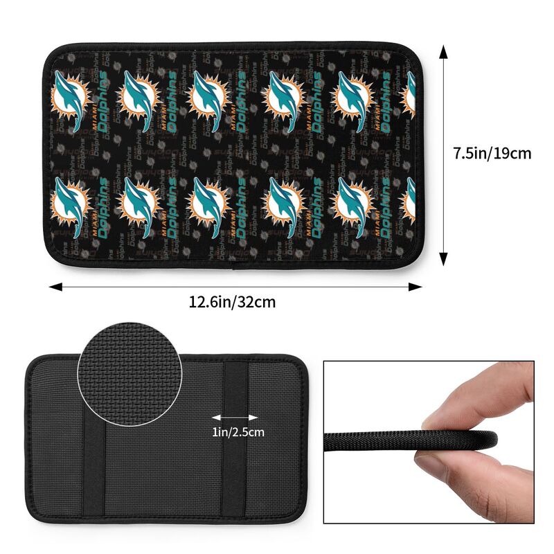 Miami Dolphins Protective pad for armrest box of printing vehicle