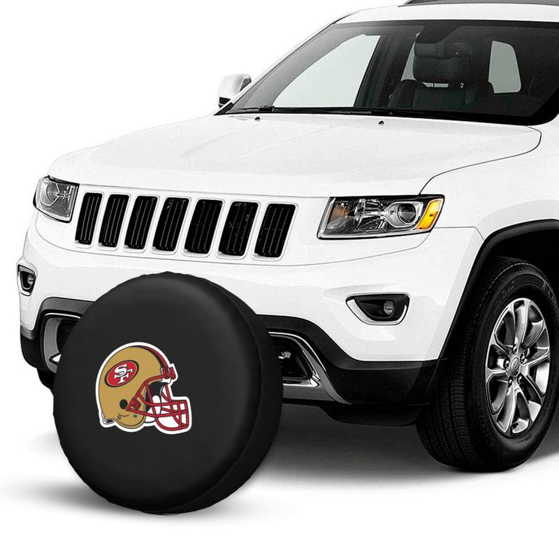 San Francisco 49ers 2 Car tire protective cover waterproof and dustproof tire cover