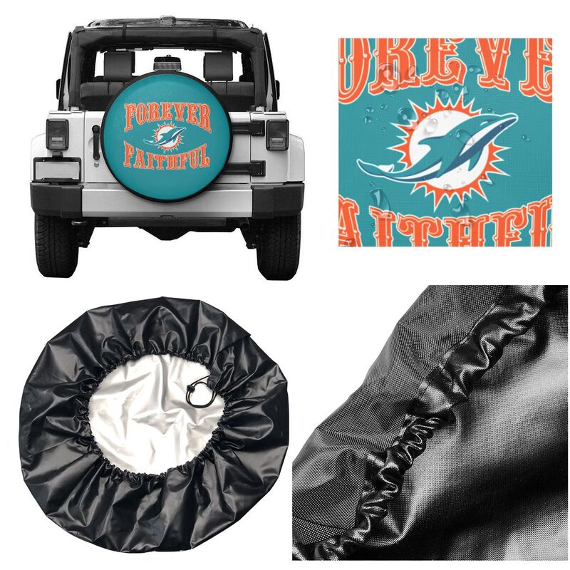 Miami Dolphins Printing car spare tire dust protection cover tire protection cover