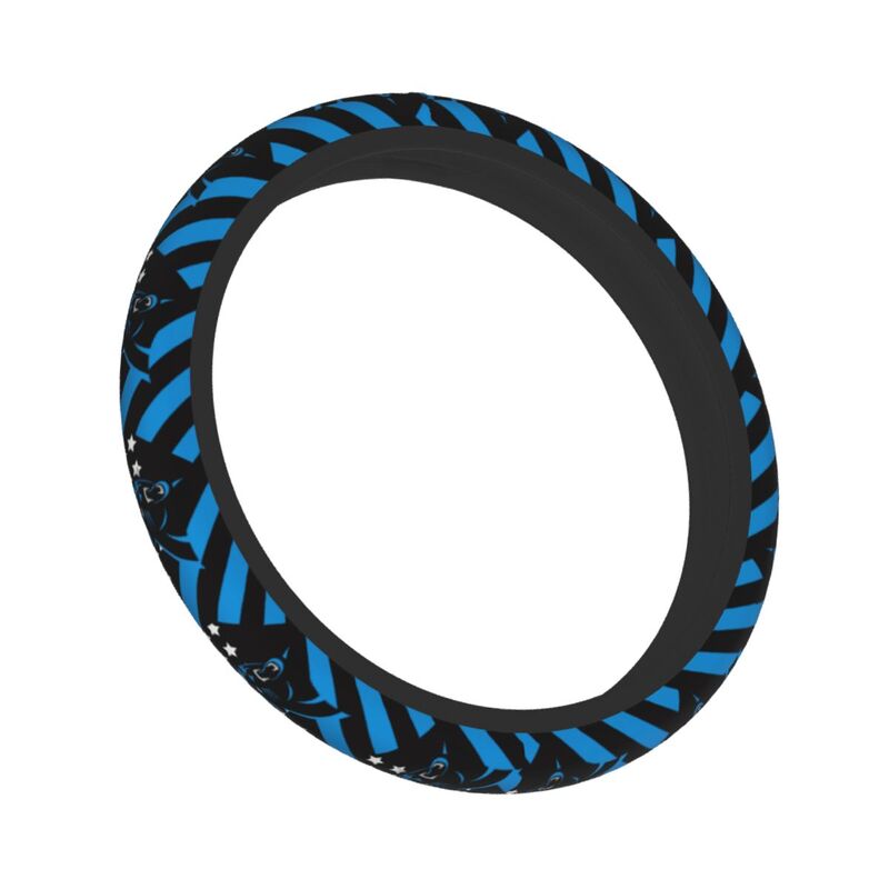 Carolina Panthers 2 Printed breathable elastic steering wheel protective cover