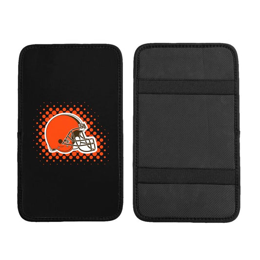 Cleveland Browns Printed car armrest box cushion armrest protective cover