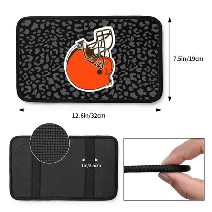 Cleveland Browns print Car handrail box cushion Personalized car armrest cover