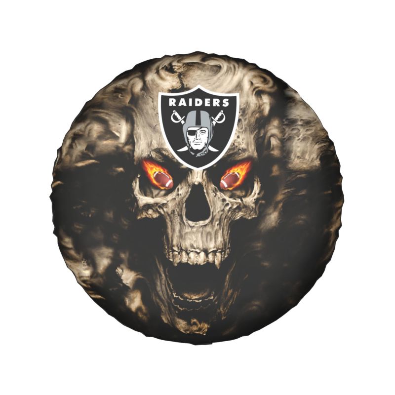 Las Vegas Raiders print Skull print car tire cover tire dust cover