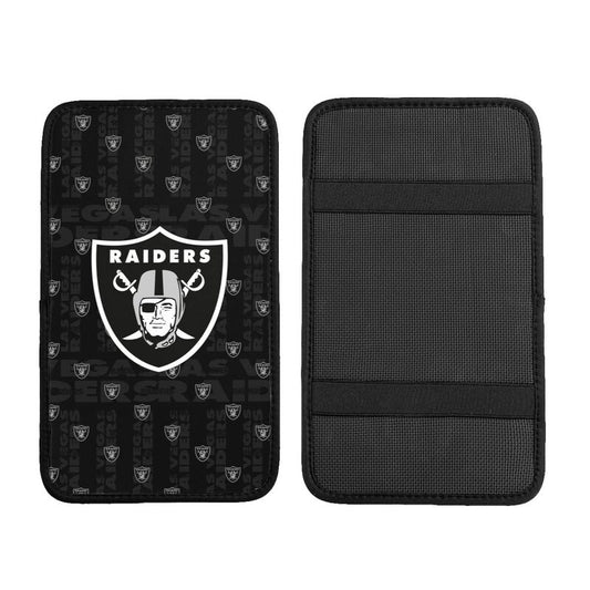 Las Vegas Raiders printed Car handrail cushion Personalized car armrest cover