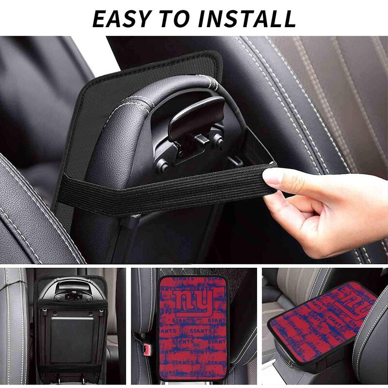 New York Giants print Car armrest box protective cover car center console armrest pad