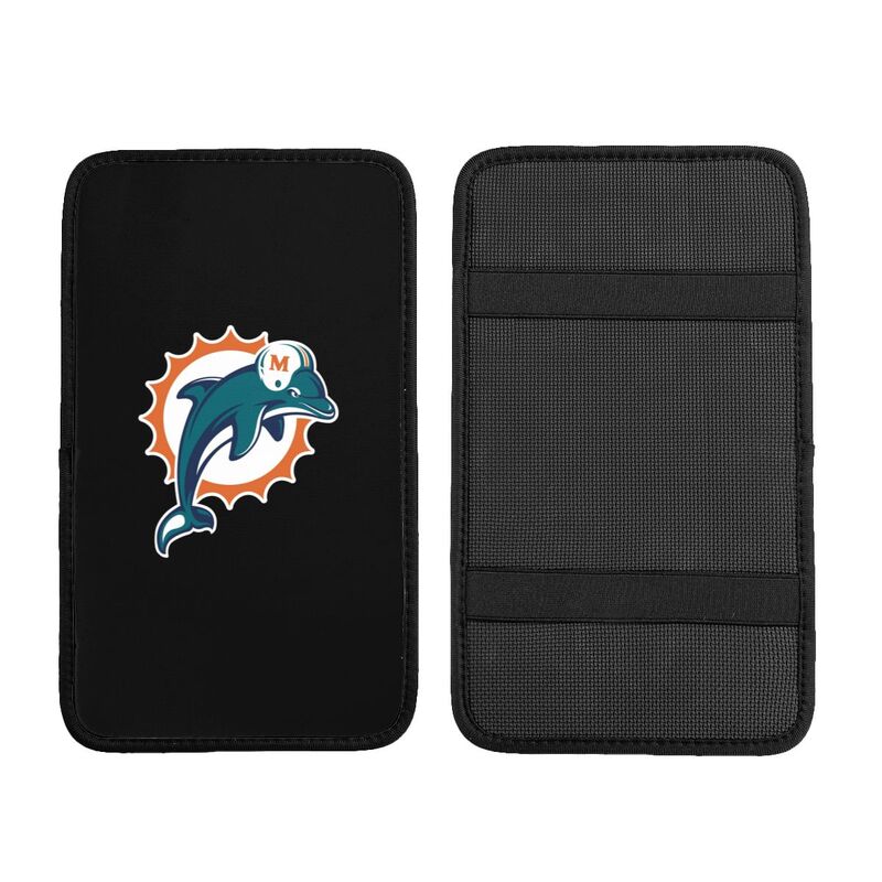 Miami Dolphins Printed car center armrest box pad anti slip pad