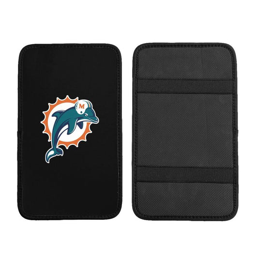 Miami Dolphins Printed car center armrest box pad anti slip pad