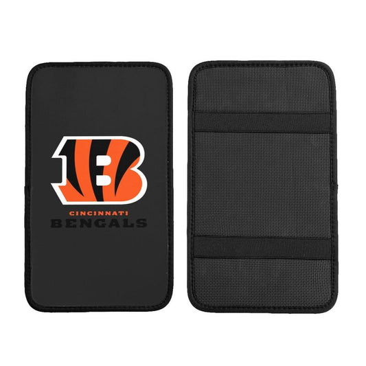 Car armrest box pad Cincinnati Bengals2 Printed central armrest box pad anti slip pad