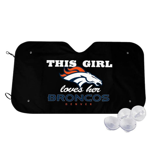 Denver Broncos Printed multi size front windshield sunshade car windshield sunshade