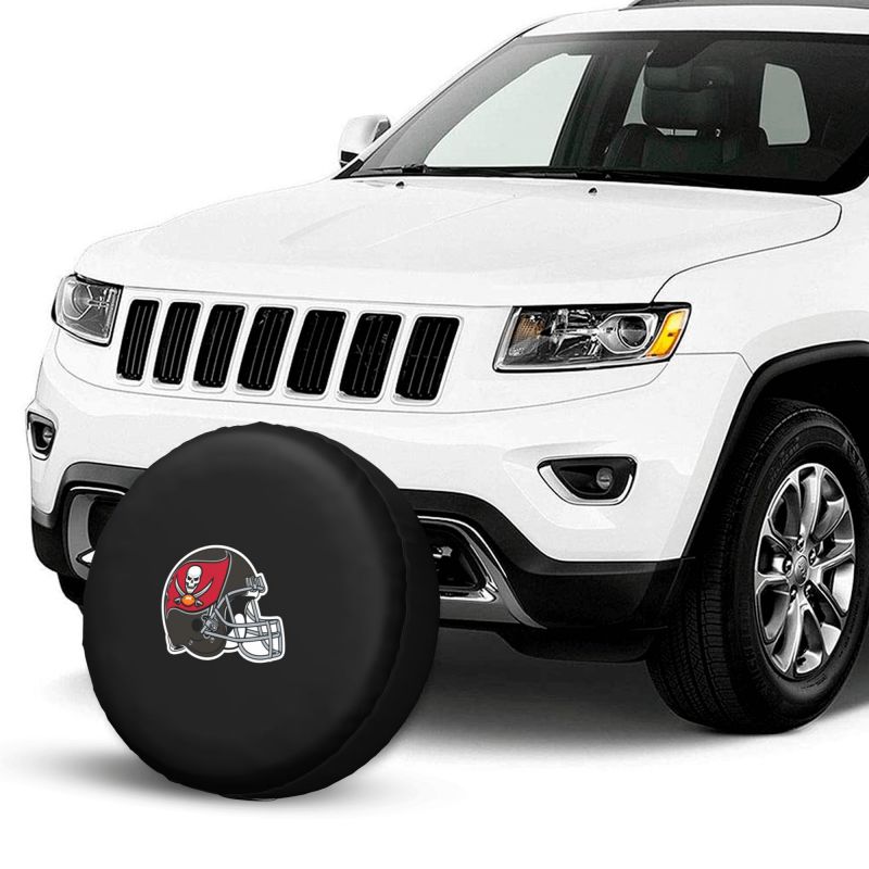 Tampa Bay Buccaneers 2 Car tire protective cover waterproof and dustproof tire cover