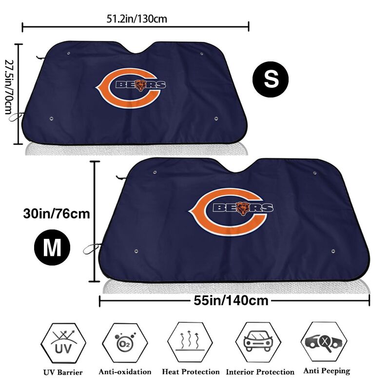 Chicago Bears Print suitable for front Car windshield sunshades Car windshield sunshades