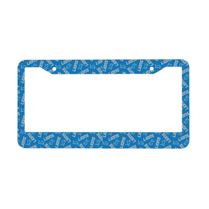 Detroit Lions Print front rear license plate holder circular hole license plate holder (one pair)