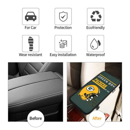 Green Bay Packers Print car armrest box cushion armrest protective cover